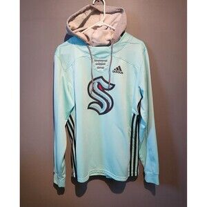 Adidas Seattle Kraken Skate Lace Hoodie Areoready Men's Medium Pullover